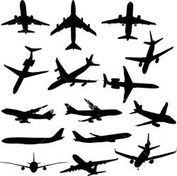 ist2_4633388-airplane-silhouette-collection